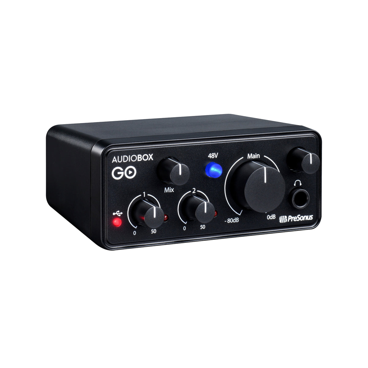 PreSonus AudioBox GO Ultra-Compact Mobile 2x2 USB Audio Interface